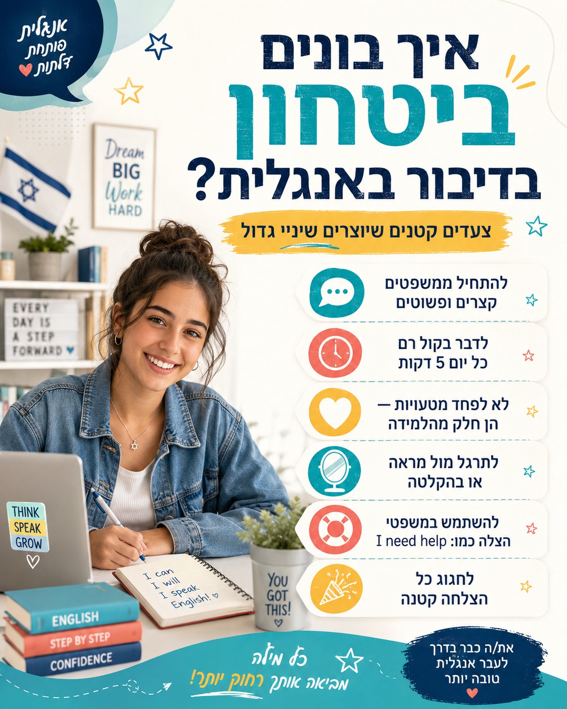 אנגלית שימושית לילדים ובני נוער