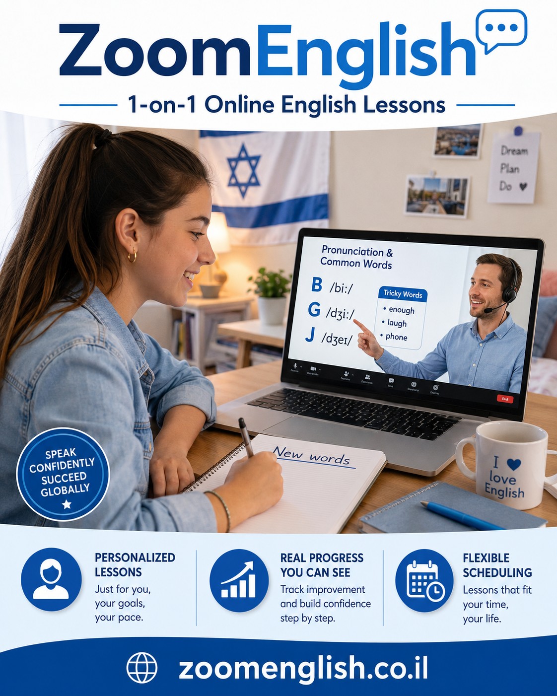 התלמיד עולה לתיכון ומתקשה באנגלית