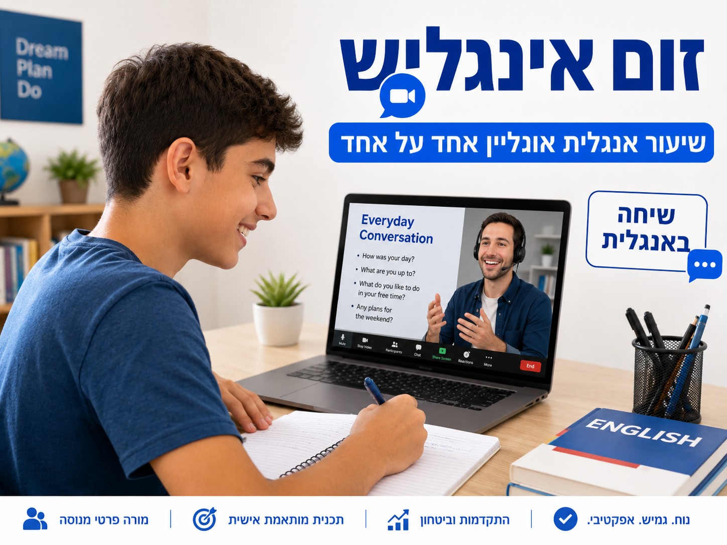 זמנים באנגלית לכיתה ז׳ Present Simple, Past Simple ומה באמת צריך לדעת