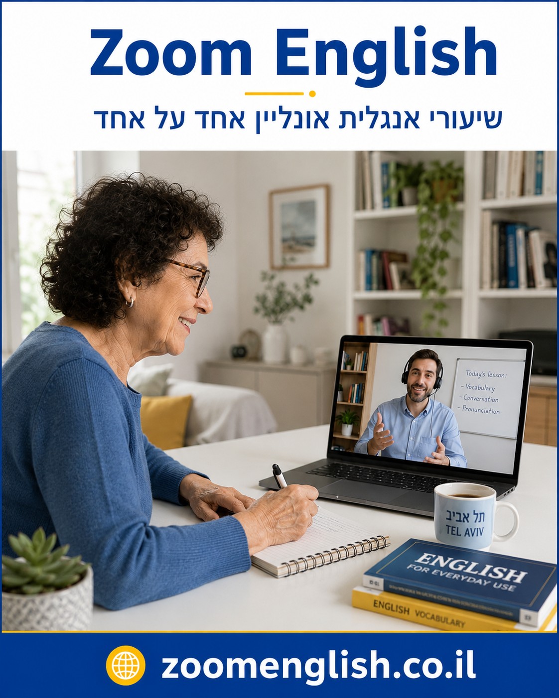  לימוד אנגלית אחד על אחד לשיפור דיבור