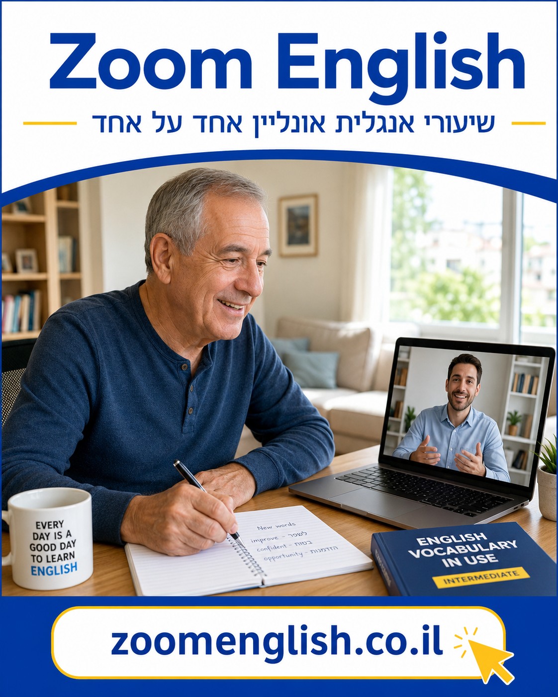 לימוד אנגלית עסקית אחד על אחד למבוגרים