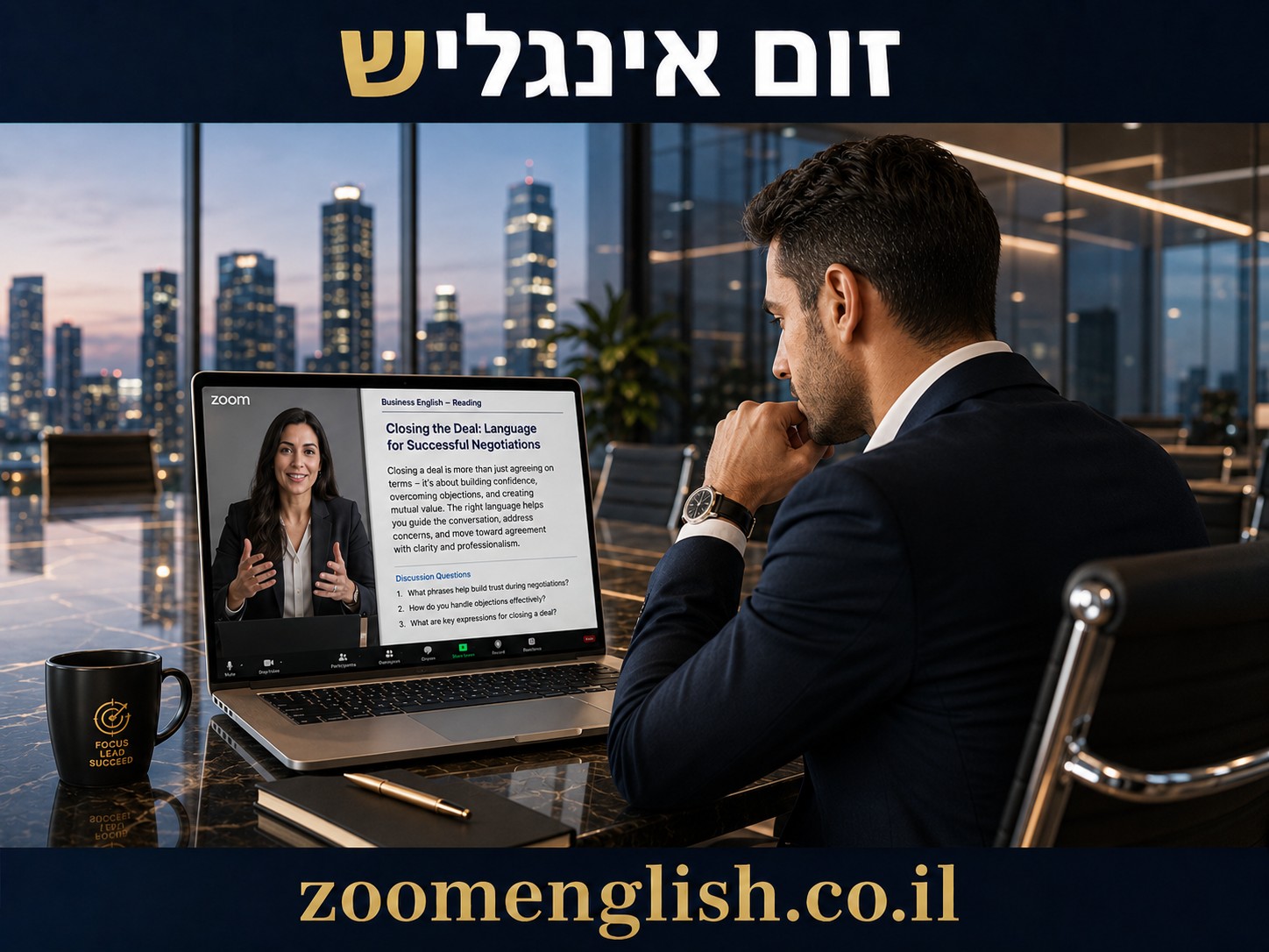 לימודי אנגלית עסקית ברמה גבוהה — איך ללמוד לדבר, לכתוב ולהצליח בעבודה