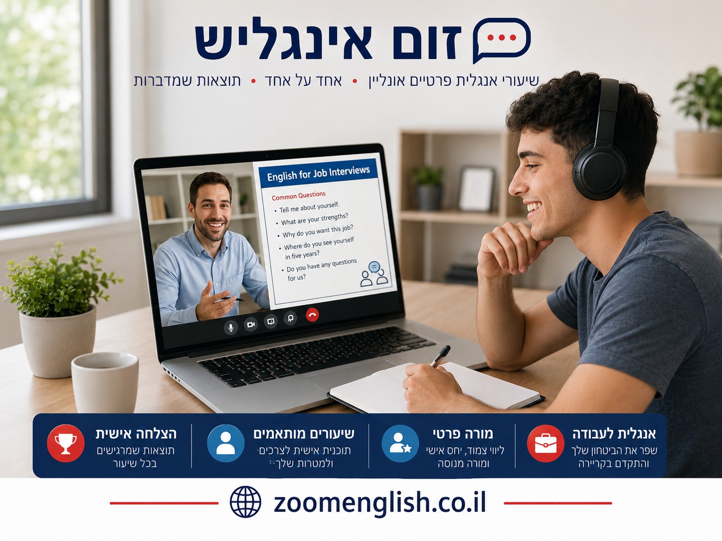 לימודי שיחה ואוצר מילים באנגלית עם מורה לאנגלית בצורה פרטית בתל אביב