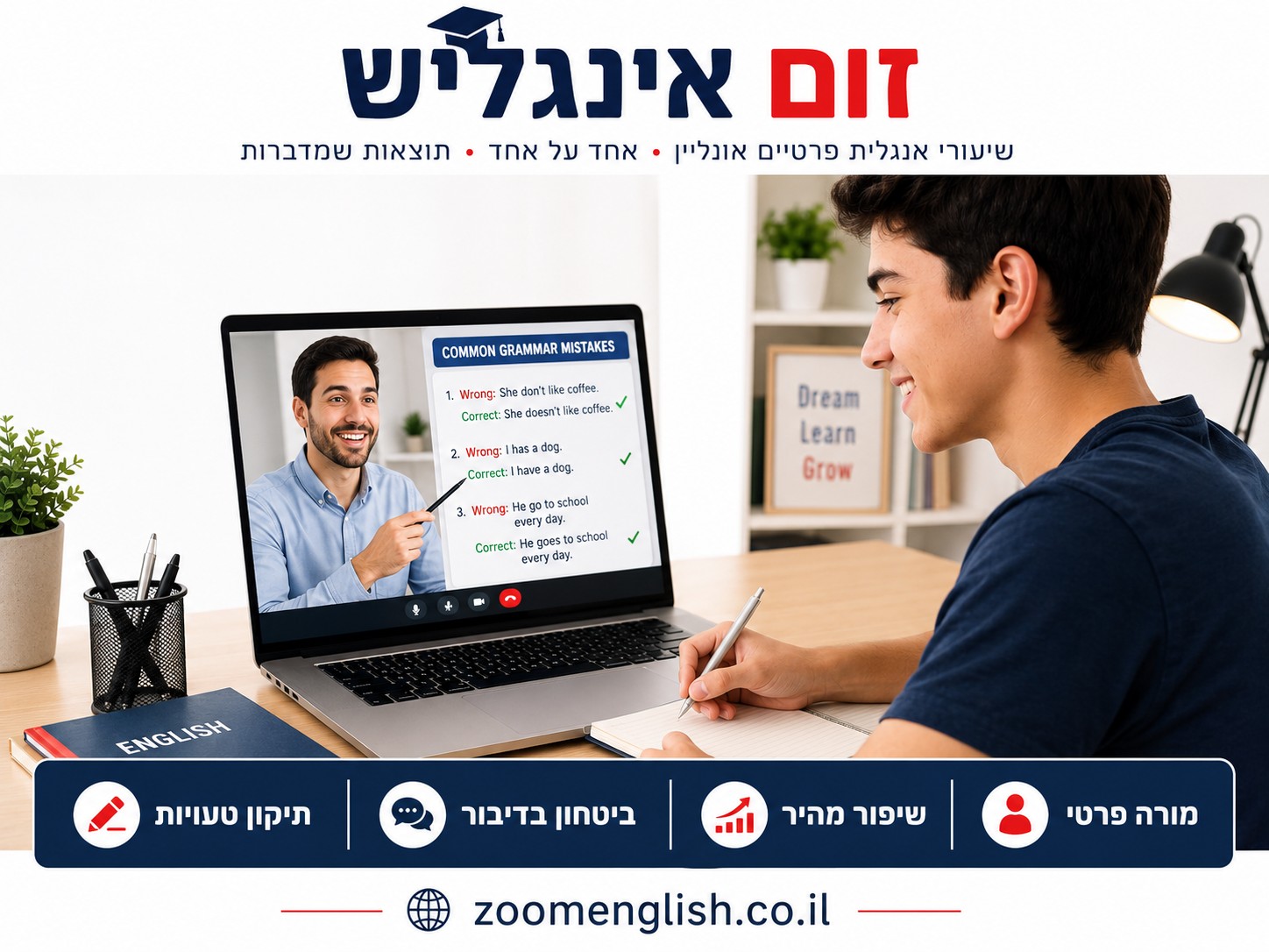 ללמוד חוקי קריאה ואיות באנגלית
