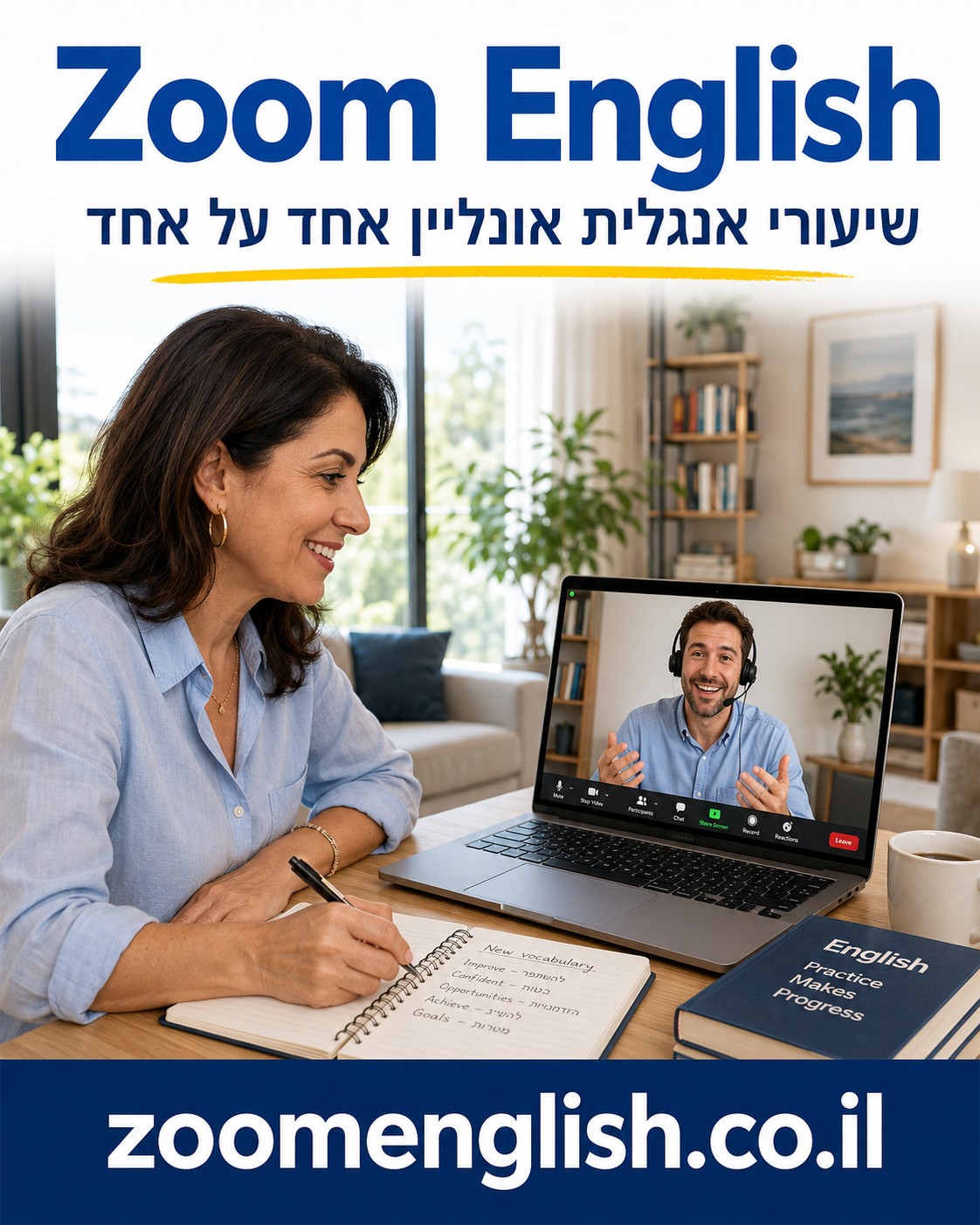  מורה פרטי לאנגלית אונליין לתיקון דיבור