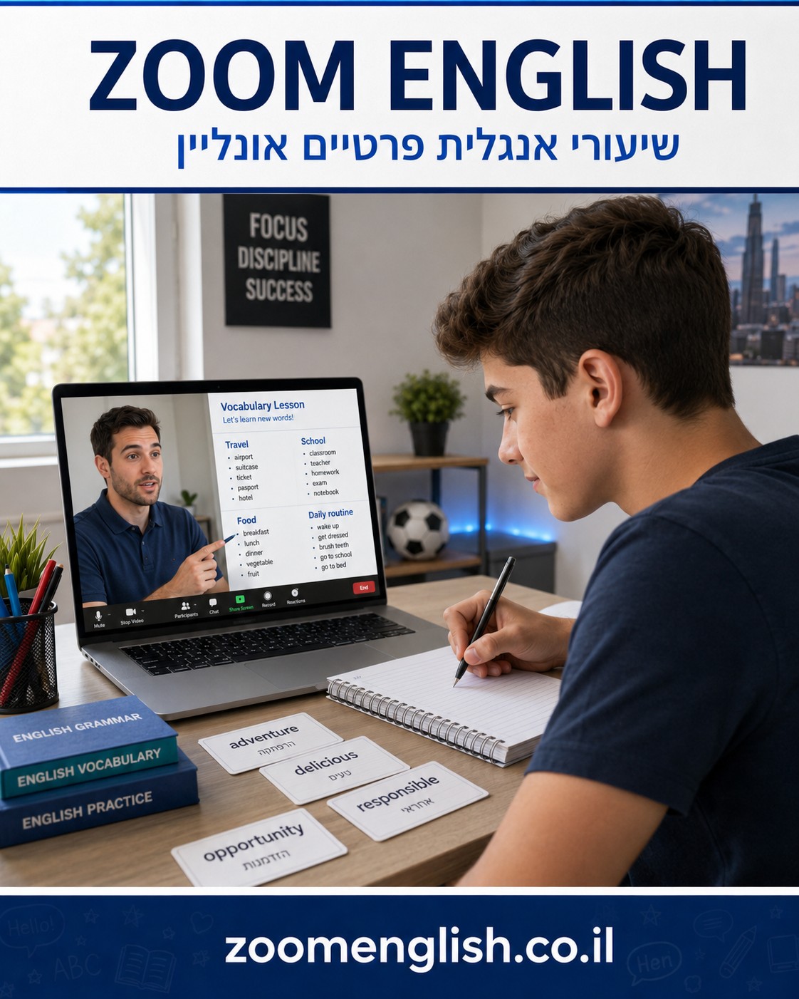 מורה פרטי לאנגלית באזור המרכז