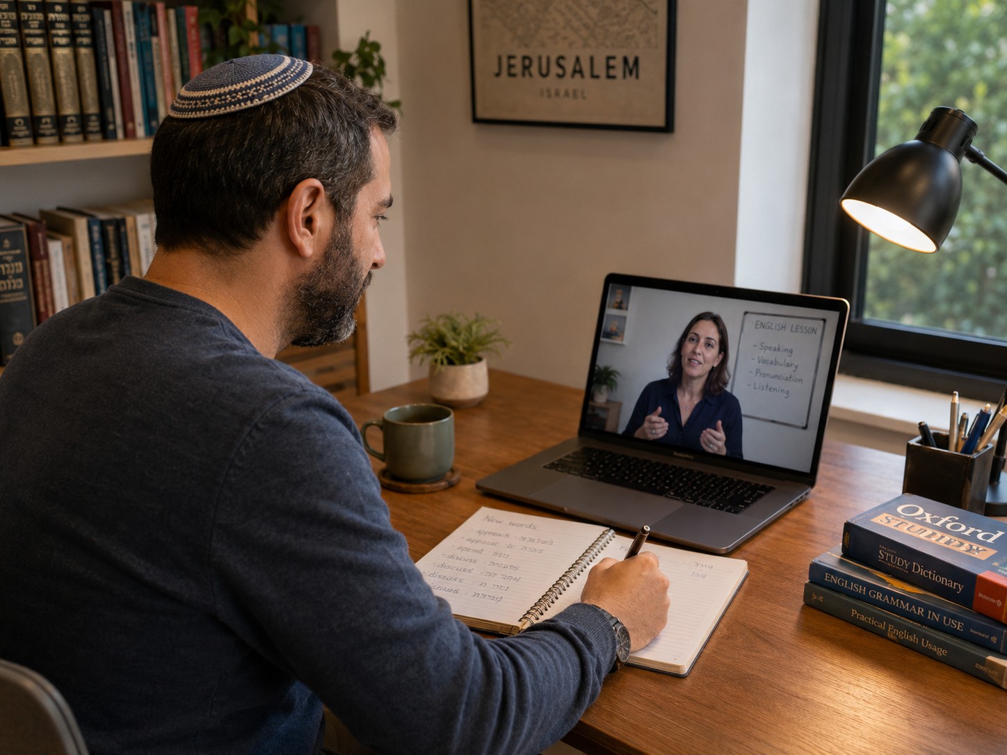 מורה פרטי לאנגלית למבוגרים אונליין – שיעורים אישיים לשיפור דיבור, ביטחון ואנגלית לעבודה