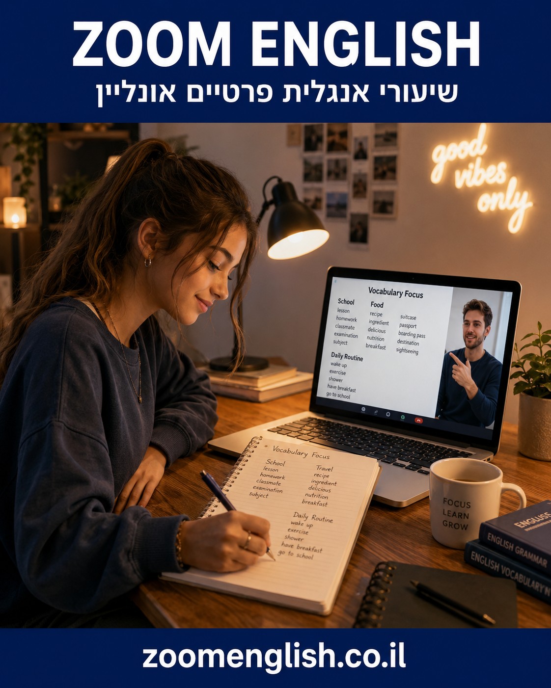  מורה פרטי לאנגלית לפני מבחן