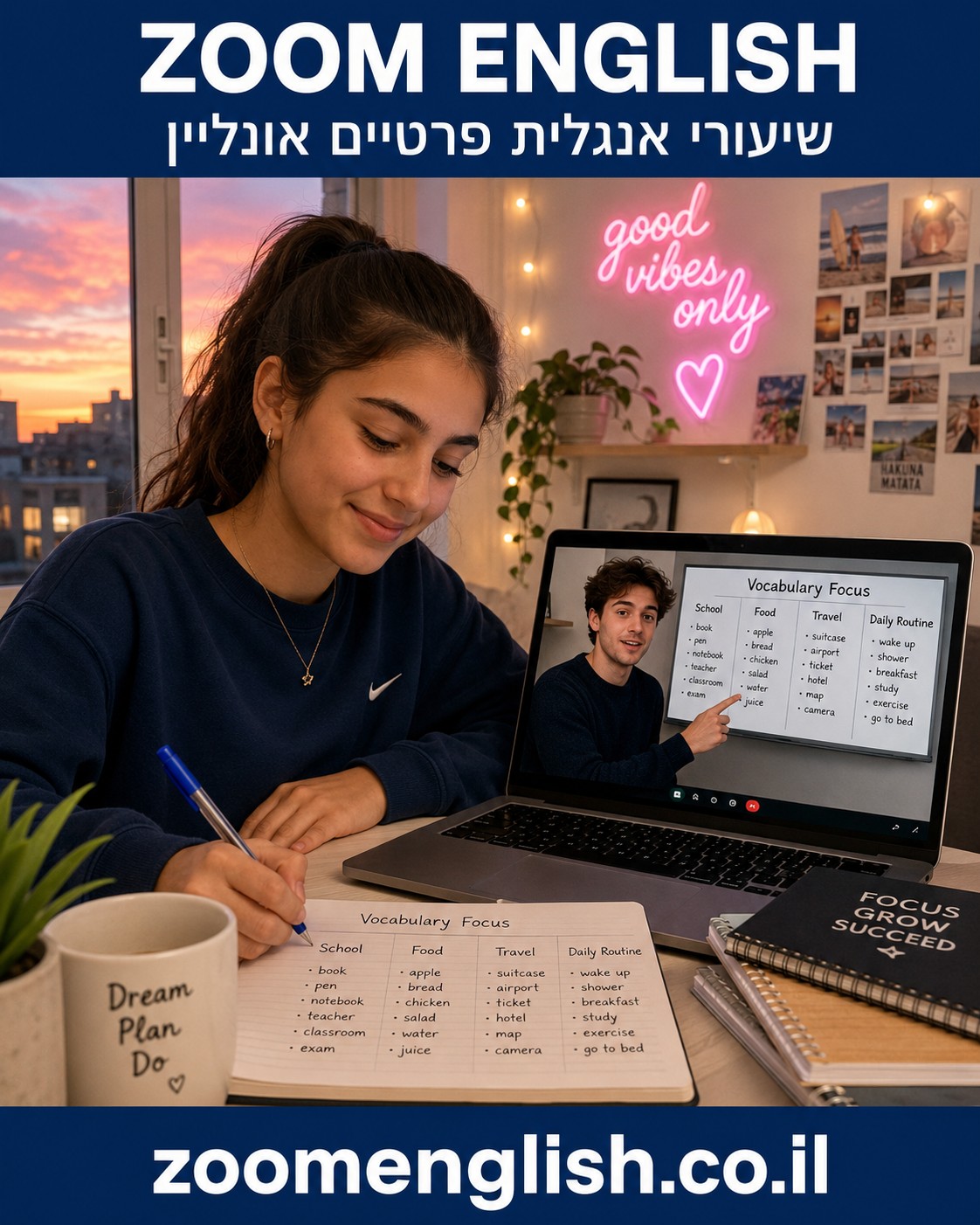 מורה פרטי לאנגלית לתלמיד עם חרדת מבחנים