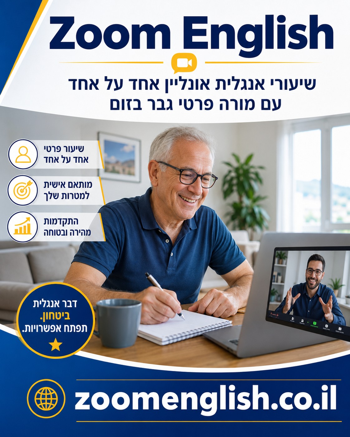  מורה פרטי לאנגלית לתלמיד שמתקשה בכתיבה