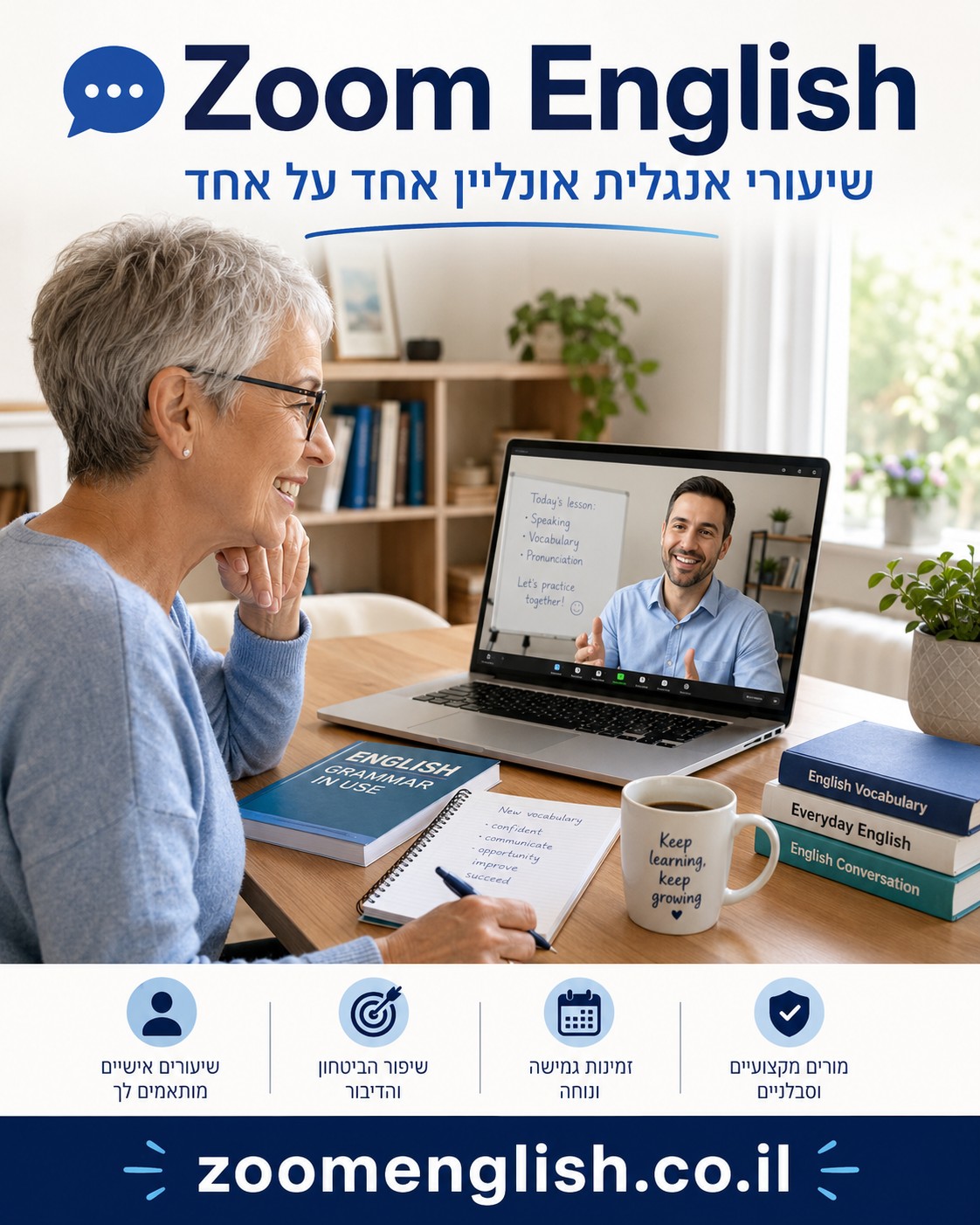  מורה פרטי לאנגלית עסקית בזום