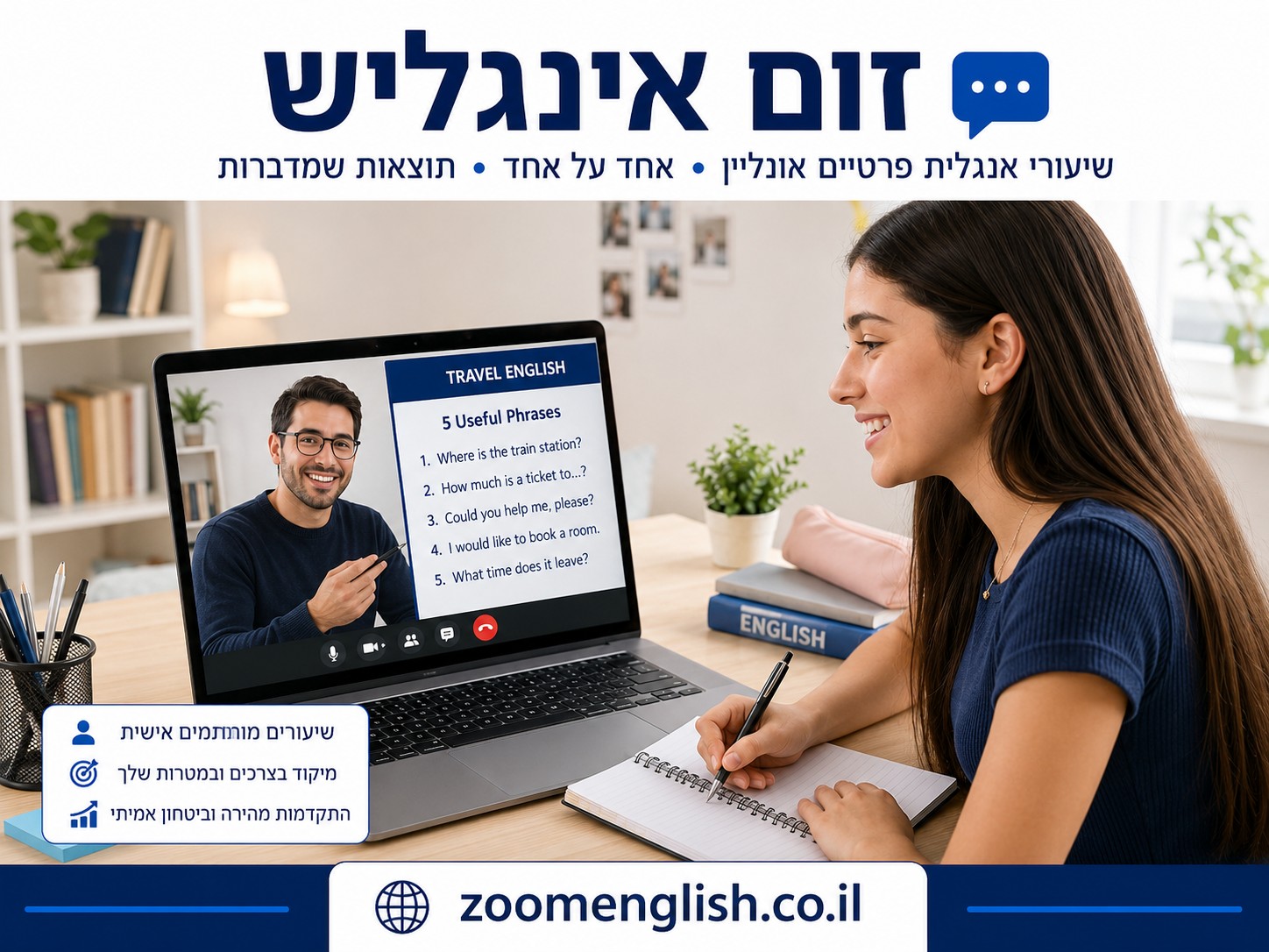 מורים פרטיים לאנגלית מודיעין-מכבים-רעות