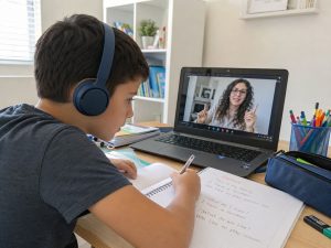 שיעור בזום עם מורה פרטי באנגלית עוזר לילדים, נוער ומבוגרים ללמוד מהבית, לדבר יותר, לתקן טעויות ולבנות ביטחון באנגלית.