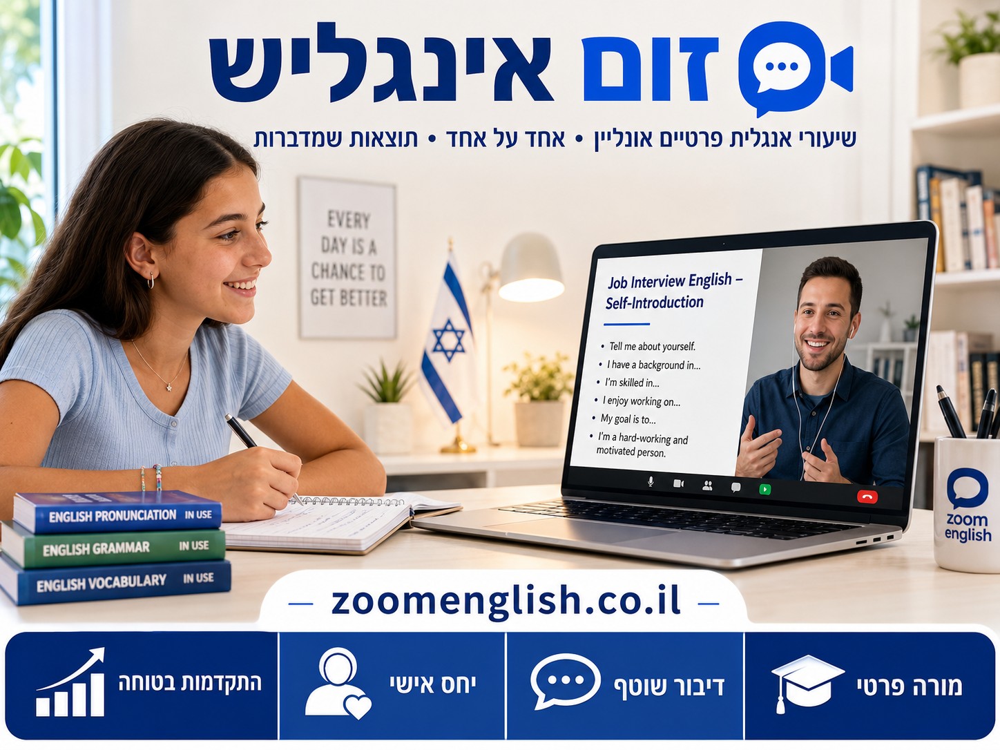 שיעורים פרטיים באנגלית בדימונה