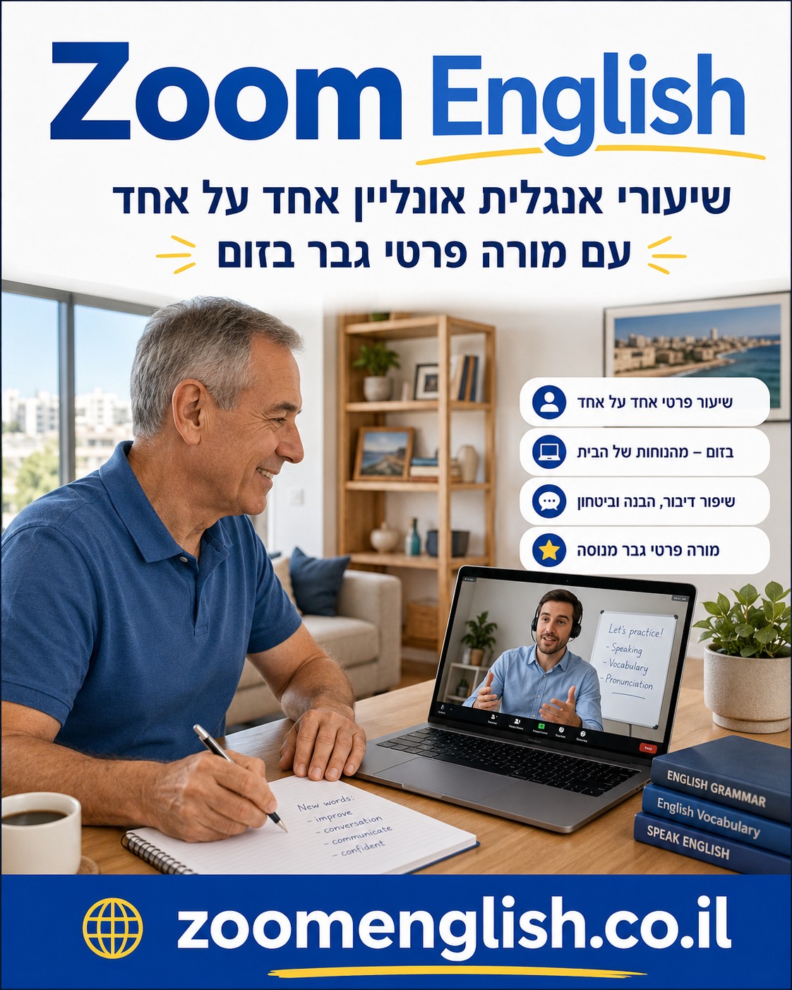  תרגילי דיבור באנגלית למבוגרים