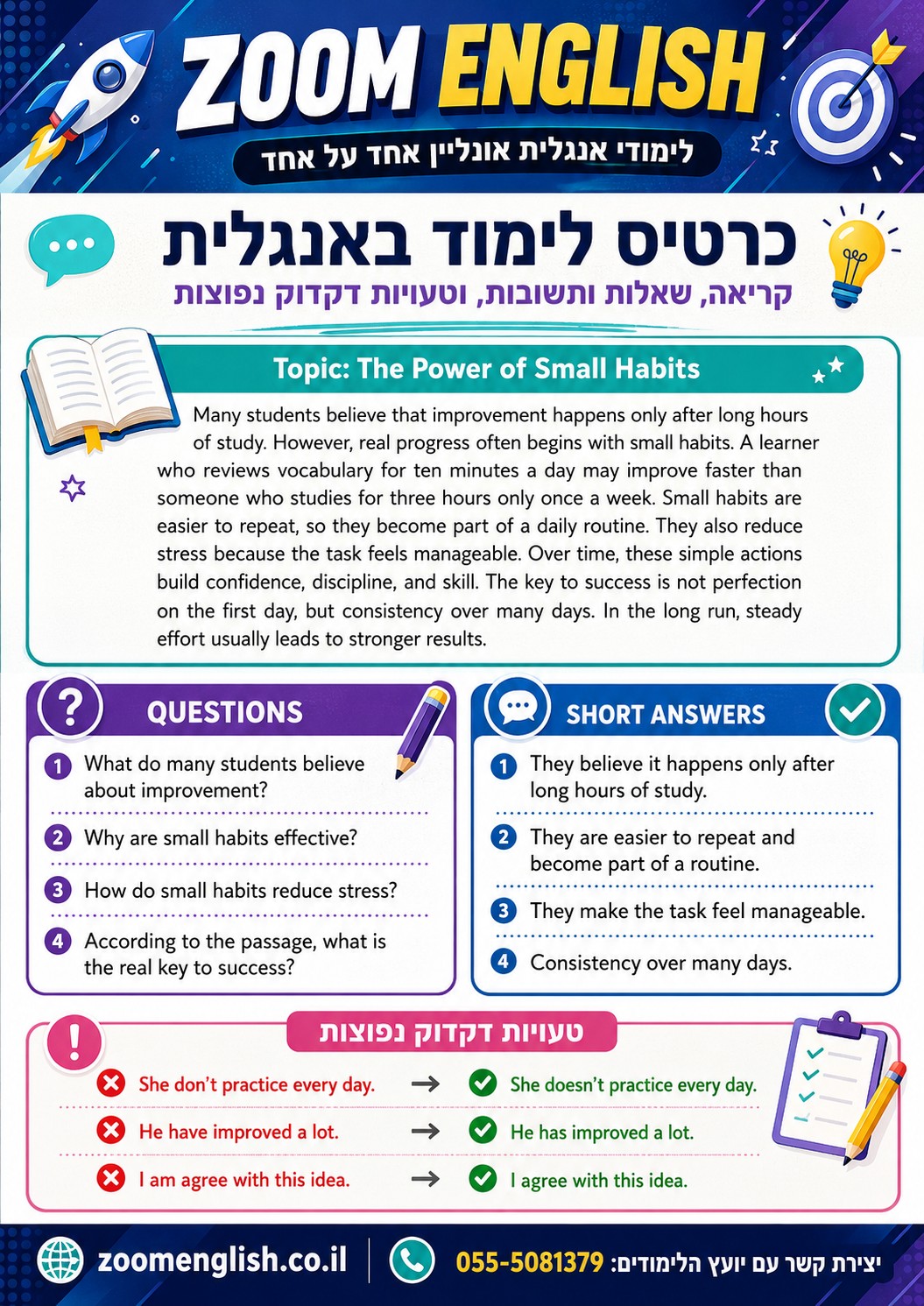 מורה פרטי לאנגלית מהיסודות אונליין