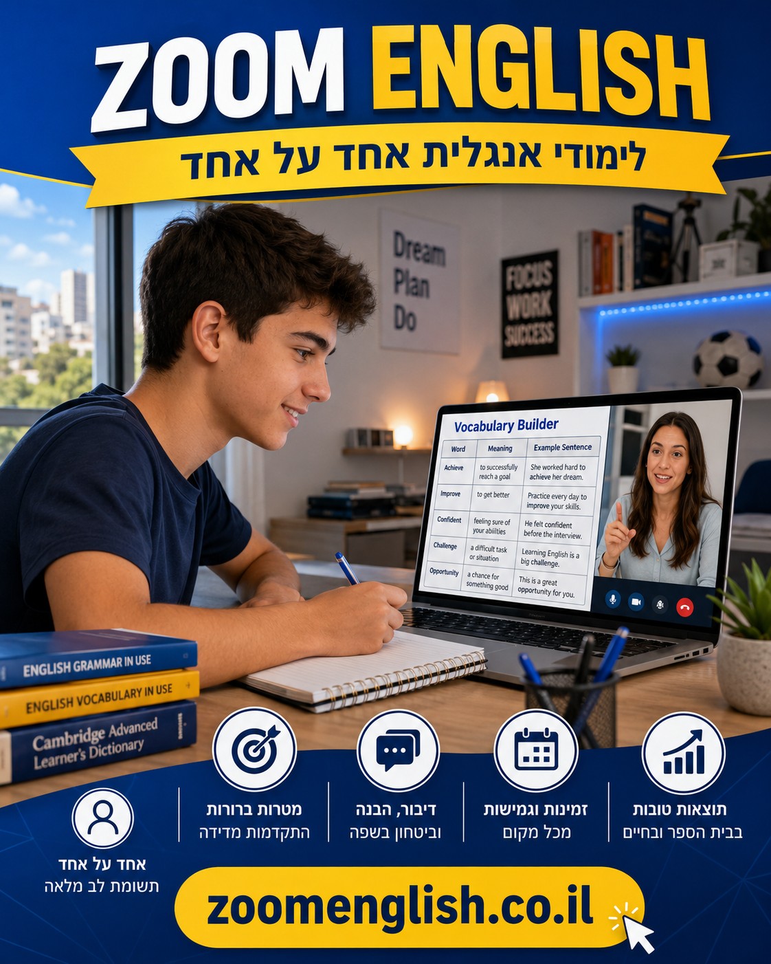 מורים לאנגלית אחד על אחד