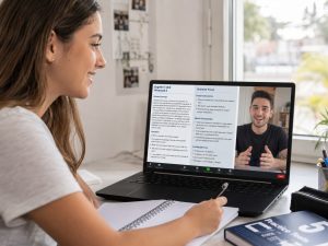 קורס אנגלית אונליין בראשון לציון למתחילים ולמתקדמים עם מורה פרטי אחד על אחד, תרגול דיבור, ביטחון, קריאה ודקדוק מהבית.