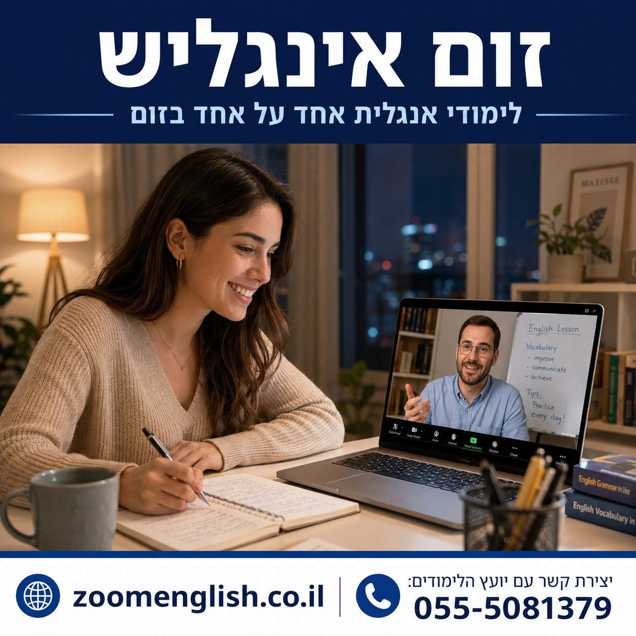 איך ללמוד אנגלית מדוברת למתחילים עם מורה פרטי אונליין
