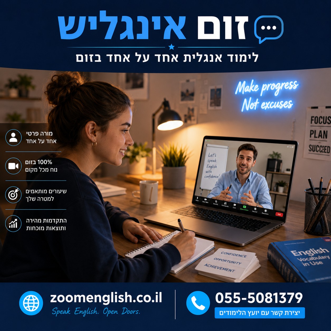 איך לעשות מצגת באנגלית: 20 משפטי פתיחה וסיום למצגת מוצלחת
