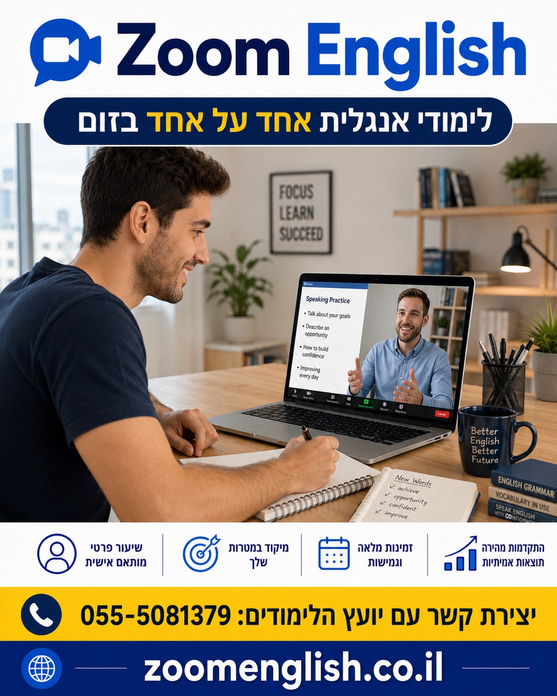 הכנה לבגרות בעל פה באנגלית